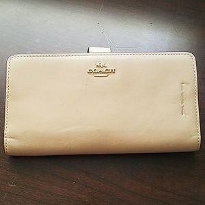 Tan leather Coach wallet